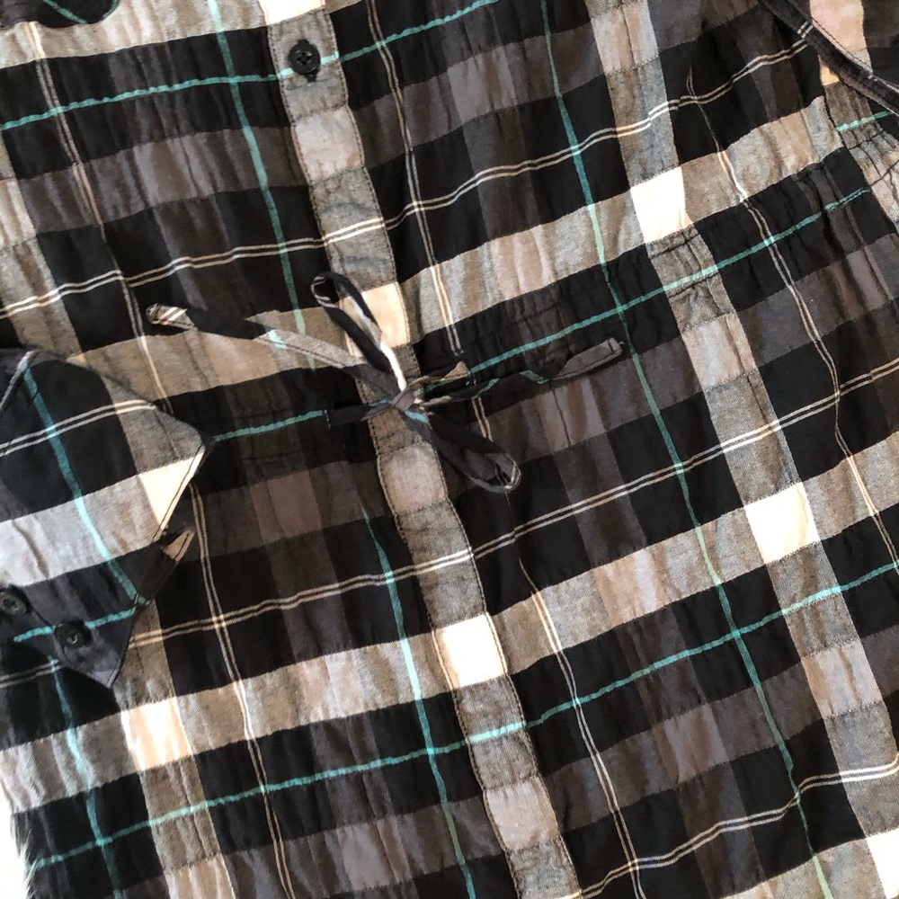 Patagonia Plaid Waist Tie Dress Size Small - Picture 5 of 5